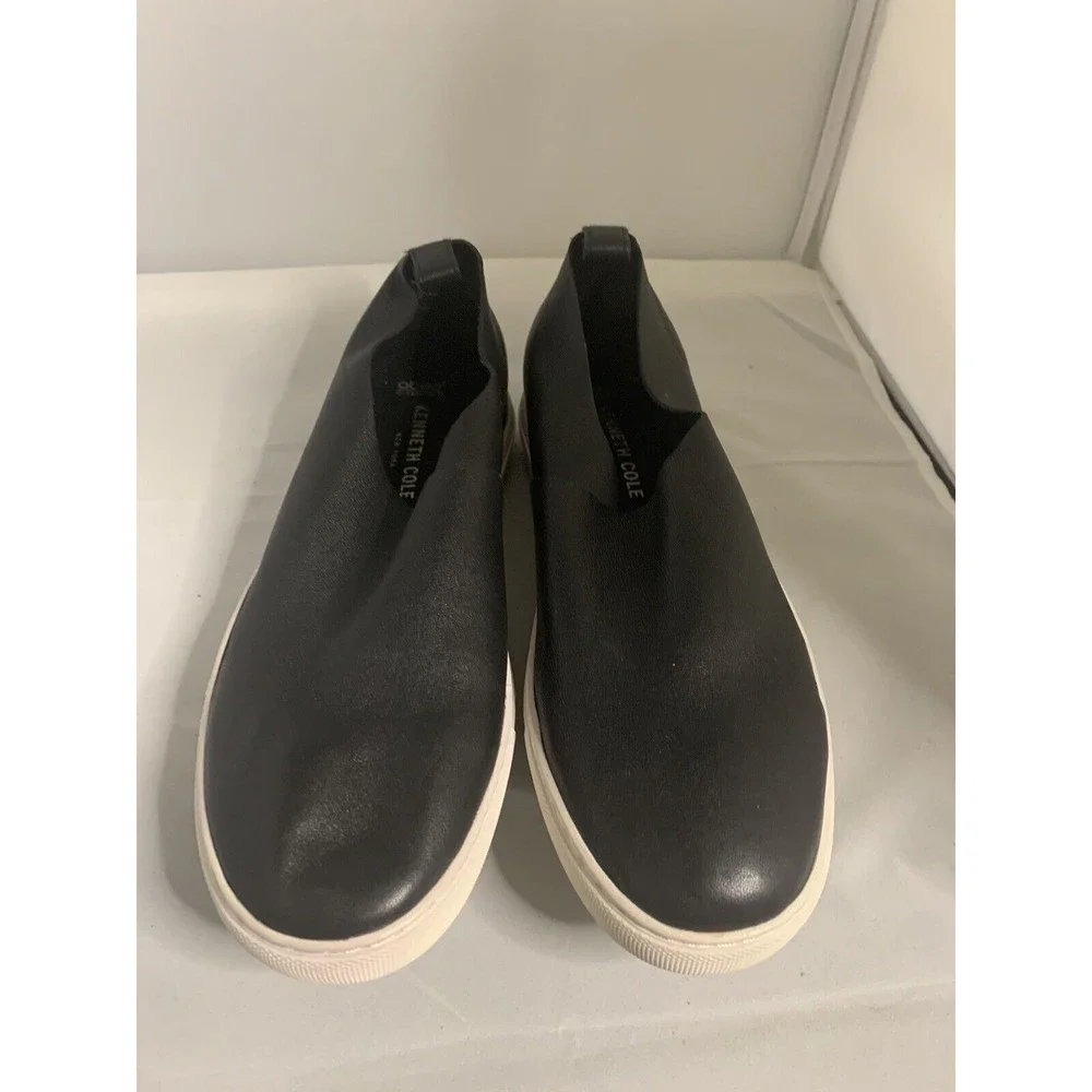 KENNETH COLE ABEO Martina Black Leather Loafers Size 7N (1392)